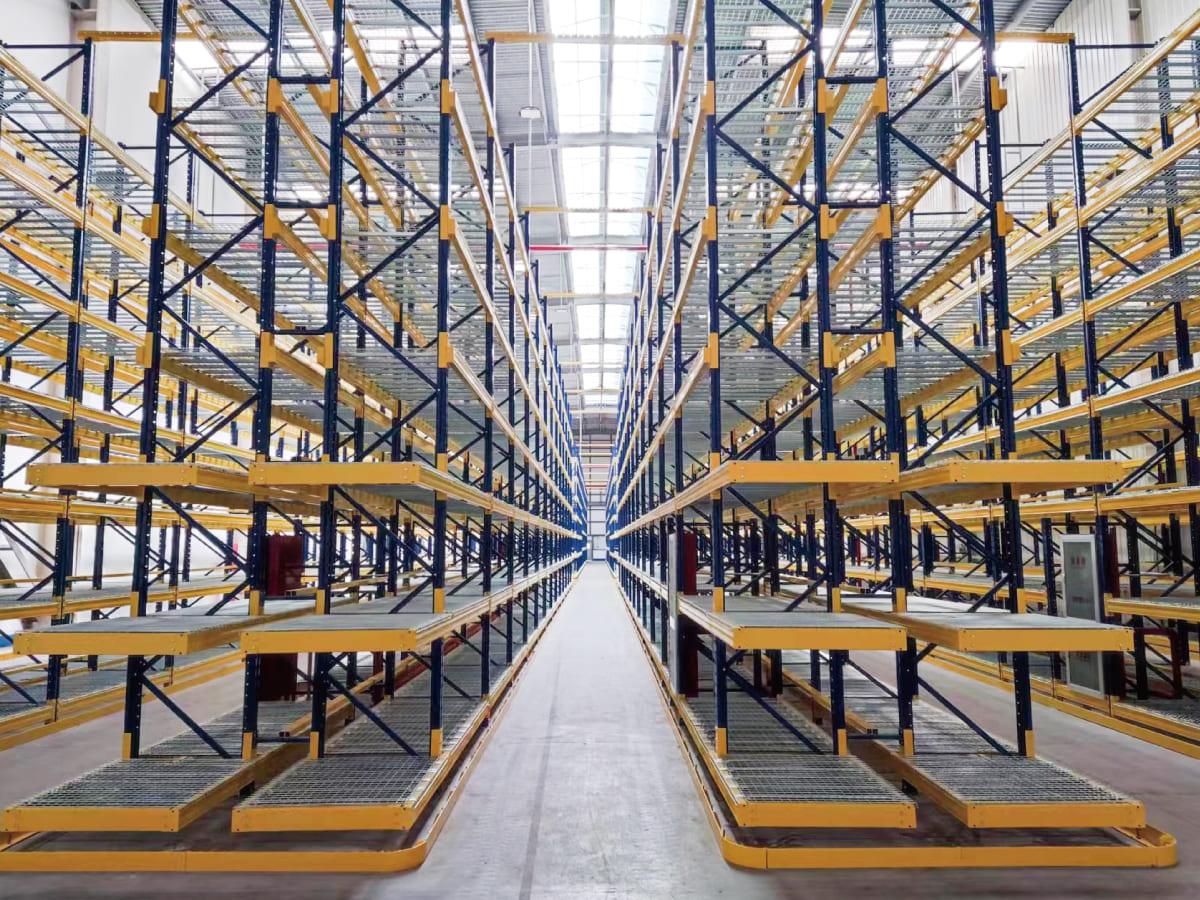 Blue and Yellow 24'' deep Heavy Duty Racking System