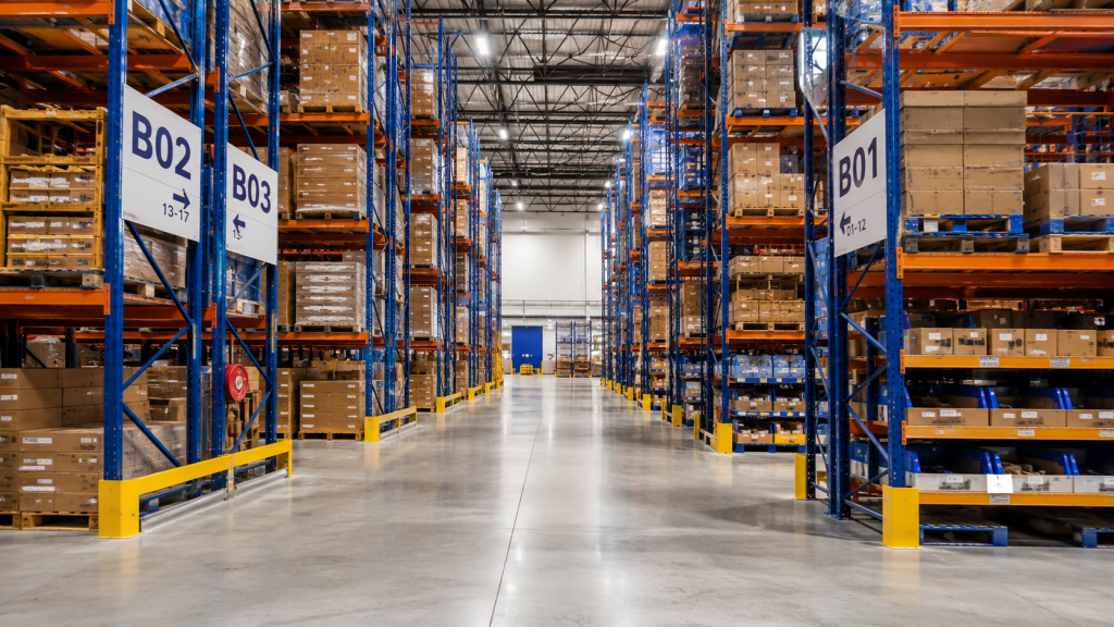 wire shelving and pallet racking warehouse storage system